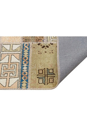 Eşsiz Uyumlu Renklerle Dokunan Patchwork Halı 230x160 Cm 6343