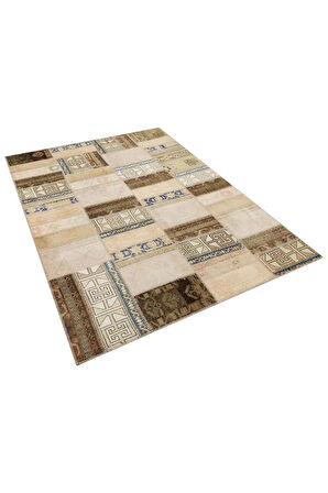 Eşsiz Uyumlu Renklerle Dokunan Patchwork Halı 230x160 Cm 6343