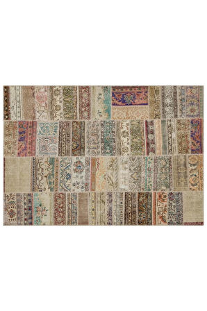 Estetik Ve Çekici Patchwork Halı 230x160 Cm 6357