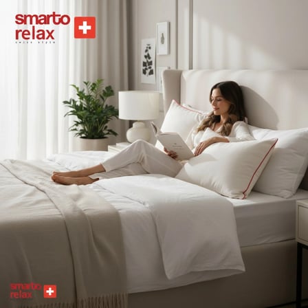 Smarto Relax Tekli ve 4'lü 70x50 cm Uyku Yastık – Karışım Elyaf Dolgu,Pamuklu kumaş, Anti-Bakteriyel Büyük Boy (4'lü)
