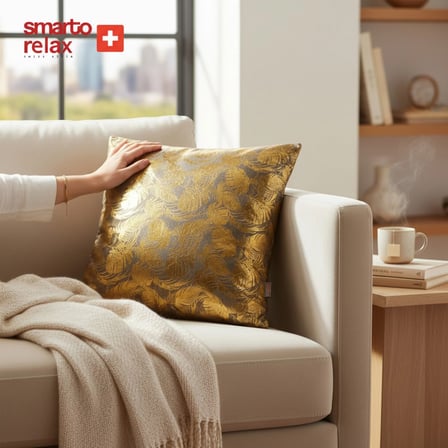 Smarto Relax Tekli Antibakteriyel Desenli Dekoratif Dolgulu Kırlent 45x45 cm