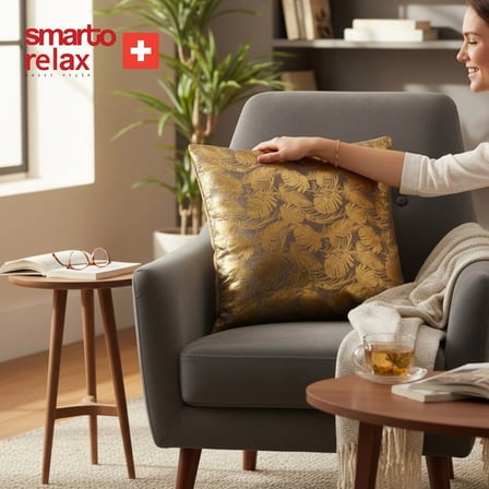 Smarto Relax Tekli Antibakteriyel Desenli Dekoratif Dolgulu Kırlent 45x45 cm