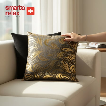Smarto Relax Tekli Antibakteriyel Desenli Dekoratif Dolgulu Kırlent 45x45 cm