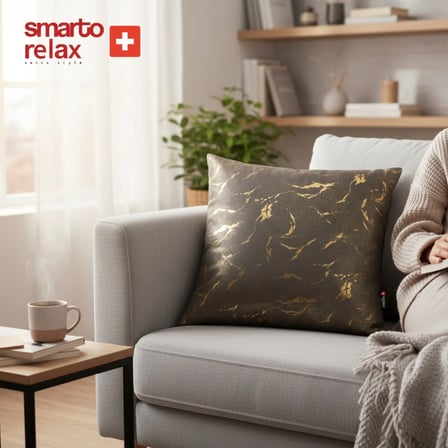 Smarto Relax Tekli Antibakteriyel Desenli Dekoratif içi Dolgulu Kırlent 45x45 cm