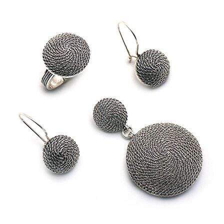 Tel Burma El Yapımı Gümüş Set 955