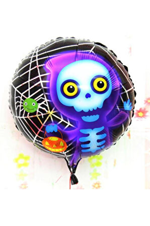 Parti Malzemeleri Halloween İskelet Hayalet Folyo Balon 18 inç