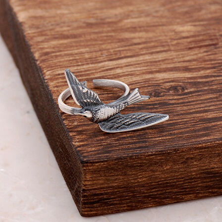 Güvercin Tasarım Elişi Gümüş Yüzük 2632