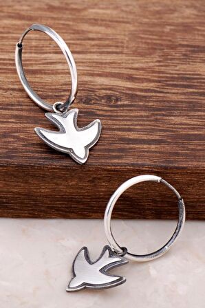 Martı Tasarım Elişi Gümüş Küpe 4060