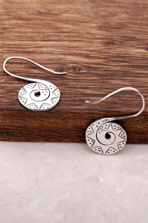 Karno Tasarım Elişi Gümüş Küpe 4055