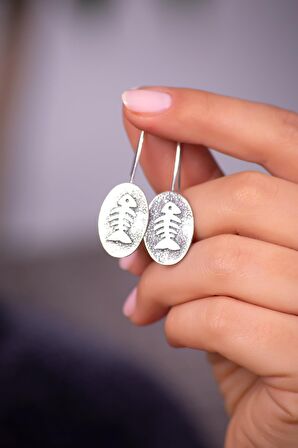 Nınto Tasarım Elişi Gümüş Küpe 4045