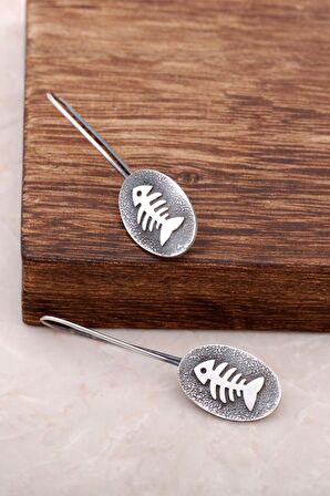 Nınto Tasarım Elişi Gümüş Küpe 4045