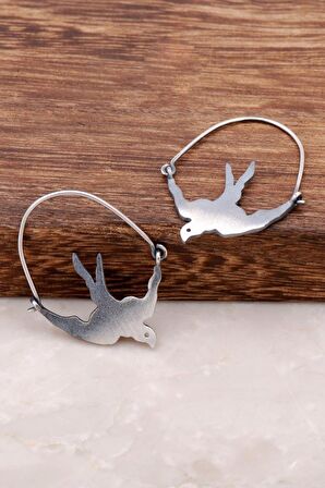 Martı Tasarım Elişi Gümüş Küpe 2606