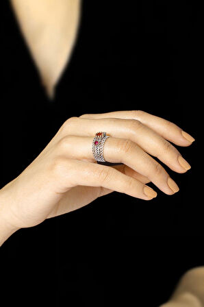 Telkari İşlemeli Gümüş Yüzük 2529