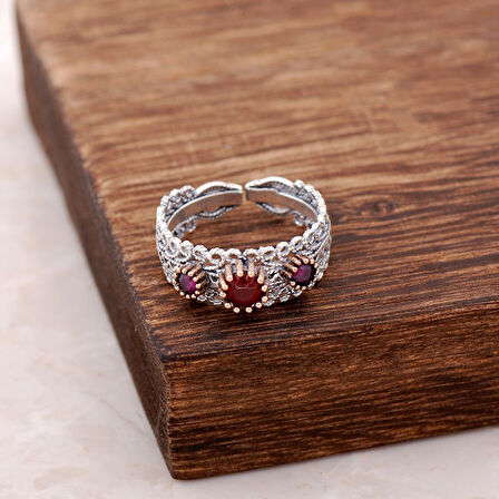 Telkari İşlemeli Gümüş Yüzük 2529