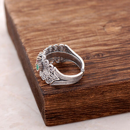 Telkari İşlemeli Gümüş Yüzük 2526