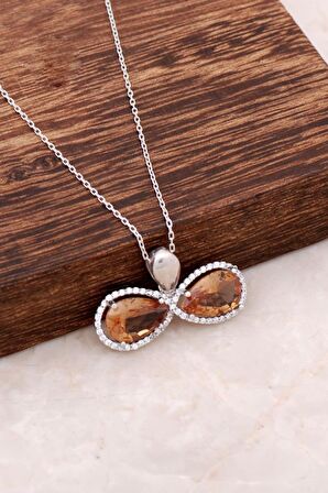 Renk Değiştiren Sultan Taşlı Gümüş Kolye 2103