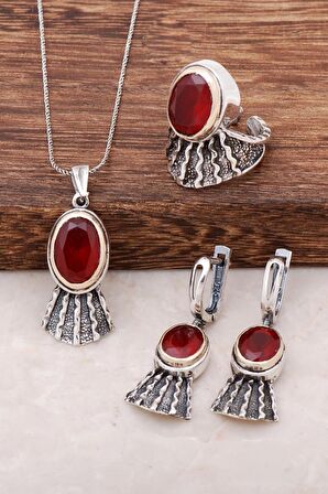 Yaşam Ağacı Tasarım Elişi Gümüş Set 1990