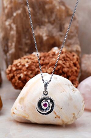 Çekiç Dövme Tasarım Gümüş Kolye 6505