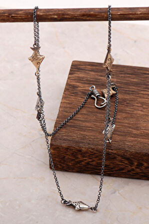 Podos Tasarım Elişi Gümüş Balık Kolye 6563