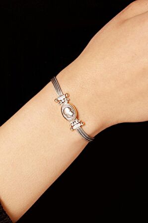 Mustafa Kemal Atatürk Silüeti Gümüş Bileklik 3265