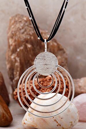 Trend Tasarım Halka Gümüş Kolye 6795