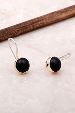 Onix Taşlı Elişi Trend Gümüş Küpe 5066