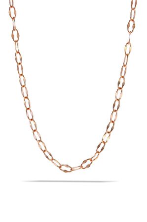 49 cm Rose Gümüş Figaro Zincir Kolye 7284