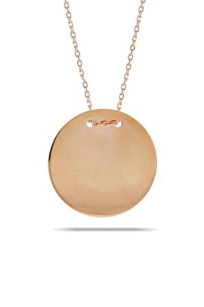 Rose Gümüş Plaka Kolye 7350