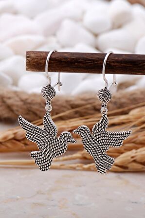 Güvercin Telkari Elişi Gümüş Küpe 5777