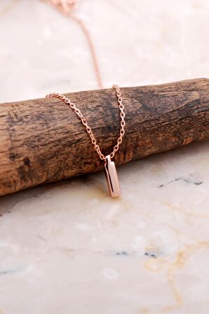 İ Harfi Rose Gümüş Kolye 7869