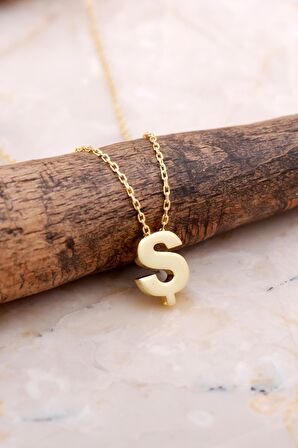 Ş Harfi Altın Kaplama Gümüş Kolye 7900