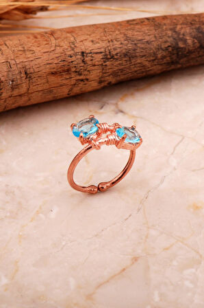 Akua Marin Rose Gümüş Yüzük 5795