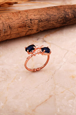 Safir Rose Gümüş Yüzük 5796
