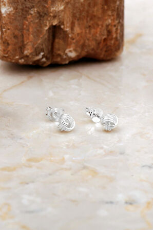 5 Mm Orta Boy Sarma Elişi Gümüş Küpe 7070