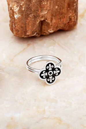 Yonca Elişi Gümüş Yüzük 5879