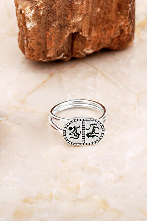 Özgürlüğün Ruhu Sembolü Elişi Mineli Gümüş Yüzük 3761