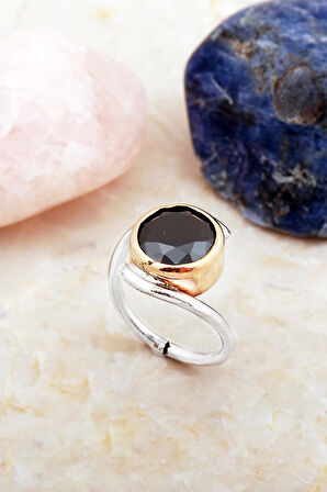 Oniks Taşlı Tasarım Gümüş Yüzük 5922
