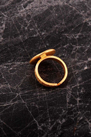 Laleli Elişi Altın Kaplama Gümüş Yüzük 5977