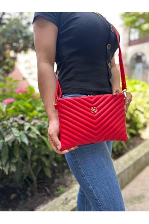 Kadın Suni Deri Ayarlanabilir Çapraz ve El Askılı Portföy, Clutch Çanta