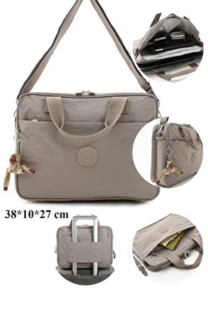 Unisex Klinkır Siyah Renkli Suya Dayanıklı Laptop Bölmeli Çapraz-el Askılı Evrak Ve Laptop Çantası