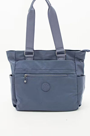 Kadın Çok Gözlü Kullanışlı Suya Dayanıklı Saten Kumaş El ve Omuz Çantası