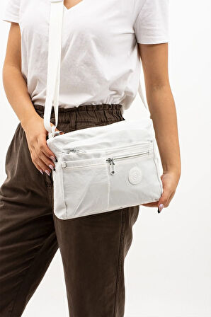 Kadın Çok Gözlü Suya Dayanıklı Paraşüt Kumaş Ayarlanabilir Çapraz Askılı Omuz Çantası