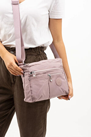 Kadın Çok Gözlü Suya Dayanıklı Paraşüt Kumaş Ayarlanabilir Çapraz Askılı Omuz Çantası