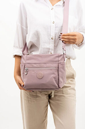 Kadın Çok Gözlü Suya Dayanıklı Paraşüt Kumaş Ayarlanabilir Çapraz Askılı Omuz Çantası