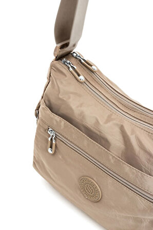 Kadın Çok Gözlü Suya Dayanıklı Paraşüt Kumaş Ayarlanabilir Çapraz Askılı Omuz Çantası