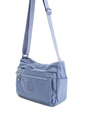 Kadın Çok Gözlü Suya Dayanıklı Paraşüt Kumaş Ayarlanabilir Çapraz Askılı Omuz Çantası