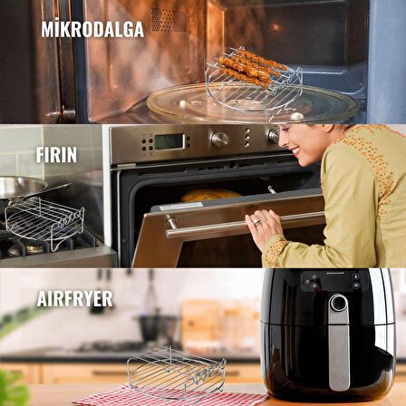 Airfryer Şiş Izgarası XXL Philips Xiaomi Uyumlu Büyük Boy