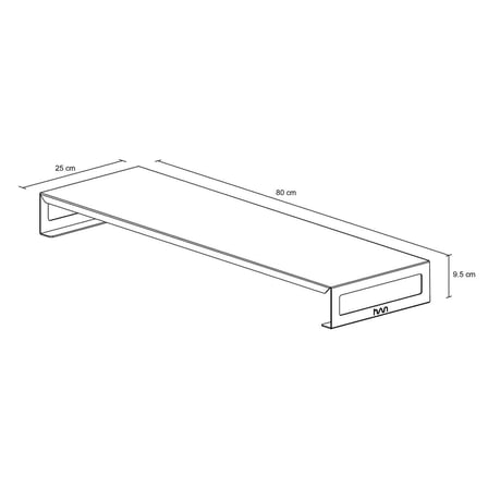 HANSDO DUAL MONİTÖR STANDI – İKİLİ MONİTÖR STANDI – MONİTÖR YÜKSELTİCİ – METAL – SİYAH – SMS4BL