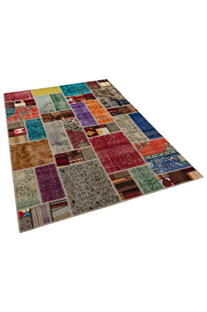 Klasik Modern Patchwork Eskitme Halı