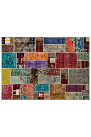 Klasik Modern Patchwork Eskitme Halı